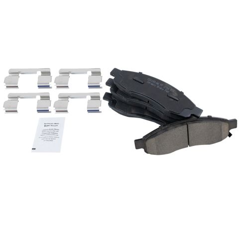 Nissan Armada Titan Infiniti QX56 Front Ceramic Brake Pad & Rotor Kit with Wheel Bearings TRQ BKA14270