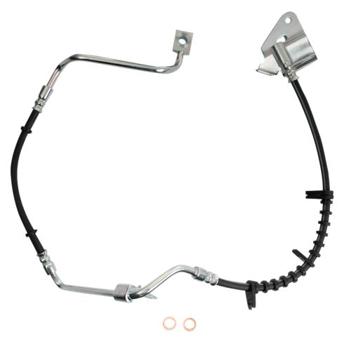 Jeep Grand Cherokee Front Driver Side Brake Hose with Hose Bracket TRQ BLA62106 - Image 6