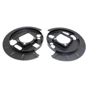 Chevrolet GMC Cadillac Rear Driver & Passenger Side 2 Piece Brake Rotor Backing Plate Set TRQ BCA93504