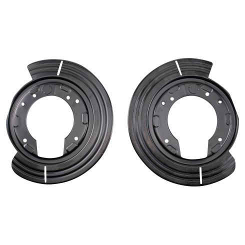 2002-05 Ford Explorer Mercury Mountaineer Rear 2 Piece Brake Rotor Backing Plate Set TRQ BCA38555
