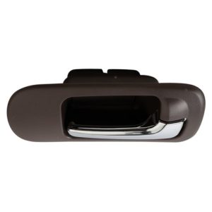 2001-05 Honda Civic Front Passenger Side with Power Door Locks Interior Door Handle Chrome & Brown TRQ DHA49636