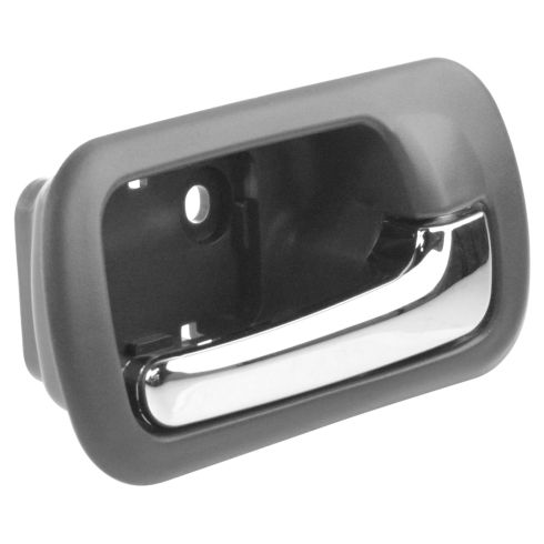 2001-05 Honda Civic Rear Passenger Side Interior Door Handle Chrome & Taupe TRQ DHA49642