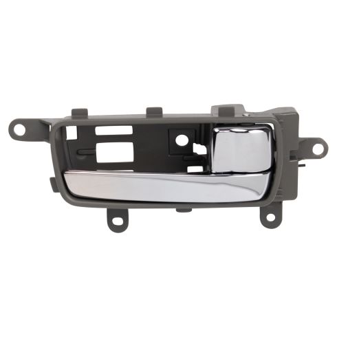2007-12 Nissan Sentra Rear Passenger Side Interior Door Handle Black Housing With Chrome Lever TRQ DHA46656
