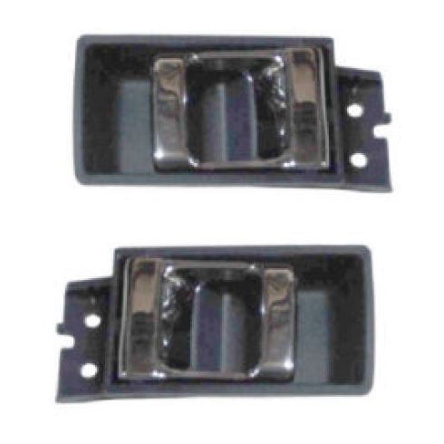 1986-92 Nissan D21 Hardbody Pickup Driver & Passenger Side 2 Piece Interior Door Handle Set TRQ DHA72154