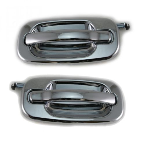 Chevrolet GMC Cadillac Rear Driver & Passenger Side 2 Piece Exterior Door Handle Set TRQ DHA37026