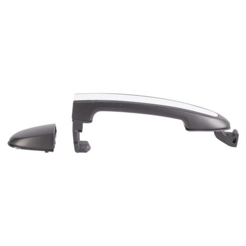 2007-12 Hyundai Santa Fe Rear Driver & Passenger Side 2 Piece Exterior Door Handle Set TRQ DHA33969