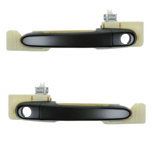 2006-11 Hyundai Accent Front Driver & Passenger Side 2 Piece Exterior Door Handle Set TRQ DHA30564