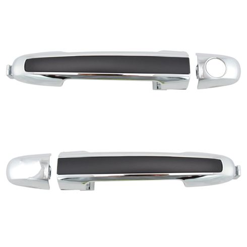 2006-10 Hyundai Sonata Front Driver & Passenger Side 2 Piece Exterior Door Handle Set TRQ DHA36373