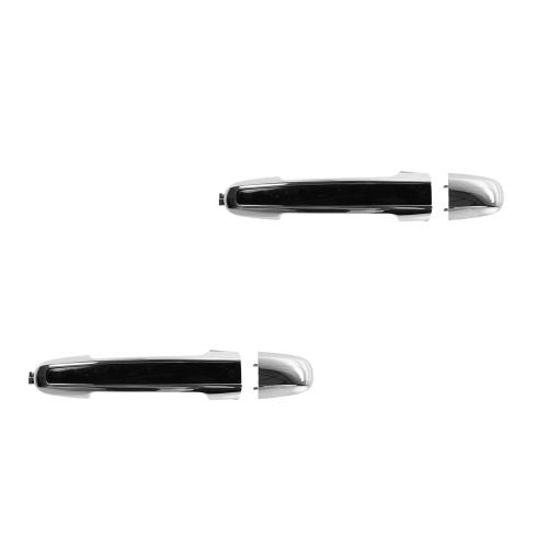 2006-10 Hyundai Sonata Rear Driver & Passenger Side 2 Piece Exterior Door Handle Set TRQ DHA67485