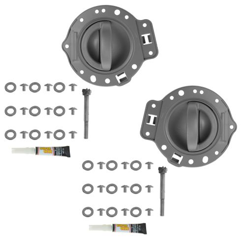 2006-10 Jeep Commander Rear Driver & Passenger Side 2 Piece Interior Door Handle Set TRQ DHA67546