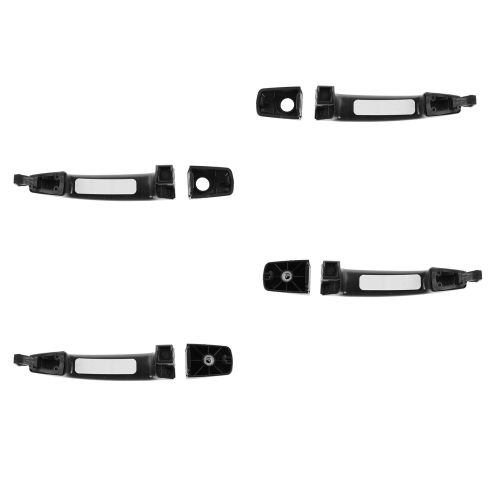 Chevrolet Saturn Driver & Passenger Side 4 Piece Exterior Door Handle Set TRQ DHA32479