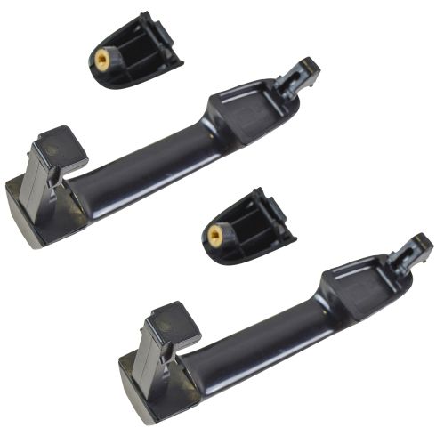 2007-10 Hyundai Elantra Rear Driver & Passenger Side without Lock Provision 2 Piece Exterior Door Handle Set TRQ DHA33129