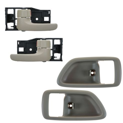 2004-06 Toyota Tundra Crew Cab 4 Piece Interior Door Handle & Bezel Kit TRQ DHA37291