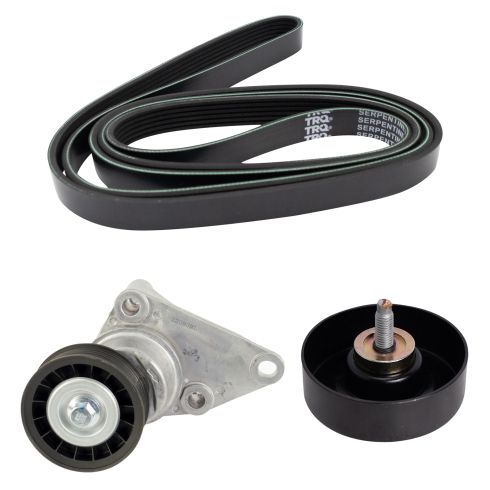 3 Piece Serpentine Drive Belt Component Kit TRQ BPA05104