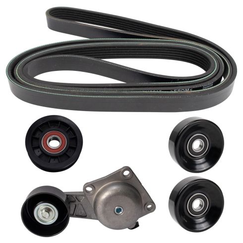 Ford Lincoln 5 Piece Serpentine Drive Belt Component Kit TRQ BPA27082