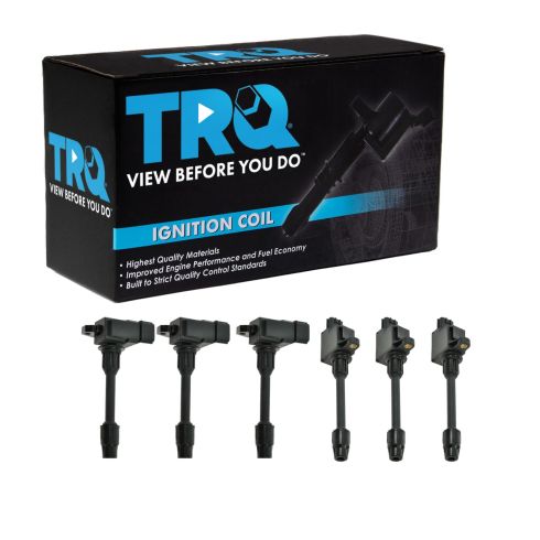 2000 Nissan Maxima Infiniti I30 6 Piece Ignition Coil Set TRQ ICA61443