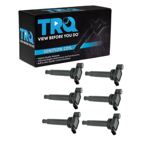 Toyota Lexus 6 Piece Ignition Coil Set TRQ ICA61477