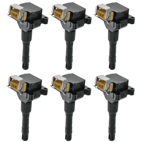 BMW 325i 325is 525i 525iT 6 Piece Ignition Coil Set TRQ ICA61536