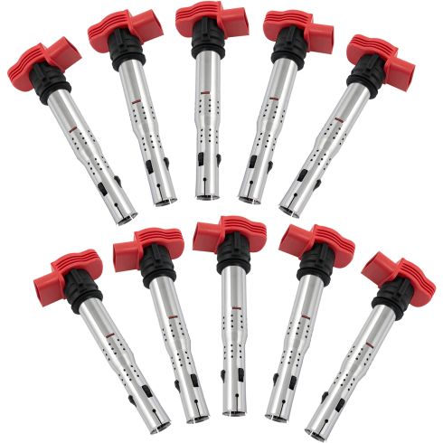 Audi R8 S6 S8 Lamborghini Gallardo 10 Piece Ignition Coil Set TRQ ICA64510