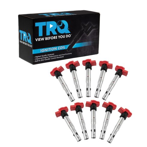 Audi R8 S6 S8 Lamborghini Gallardo 10 Piece Ignition Coil Set TRQ ICA64510