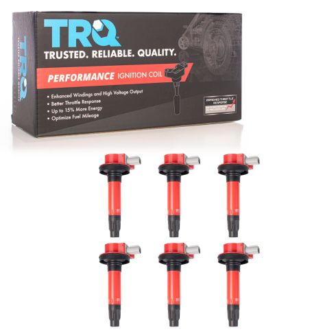 2010-12 Ford Flex Taurus Lincoln MKS MKT 6 Piece Ignition Coil Set TRQ Performance ICA79703