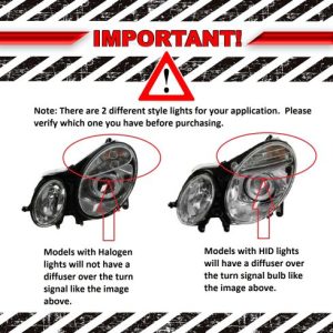 Mercedes Benz Passenger Side Headlight Assembly DIY Solutions LHT02251