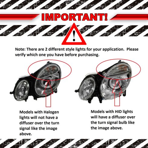 Mercedes Benz Passenger Side Headlight Assembly DIY Solutions LHT02251