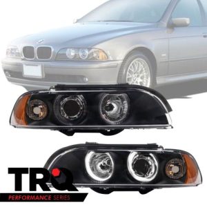 1997-00 BMW 528i 540i Driver & Passenger Side 2 Piece Headlight Set TRQ Performance HLA71000
