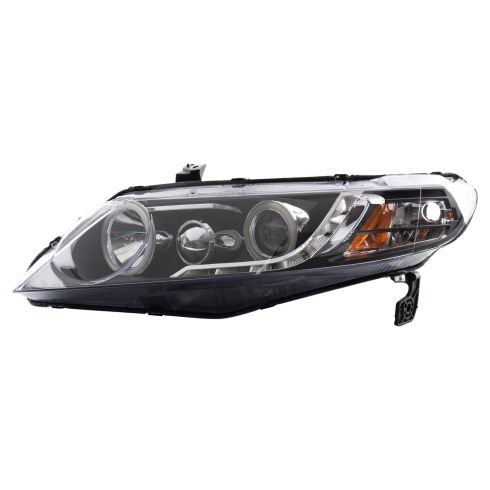 2006-11 Honda Civic Sedan Driver & Passenger Side 2 Piece Headlight Set TRQ Performance HLA71018