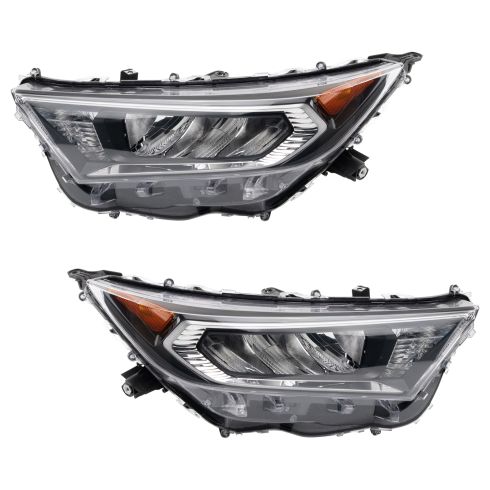 Toyota Rav4 Driver & Passenger Side 2 Piece Headlight Set DEPO 1ALHP01734