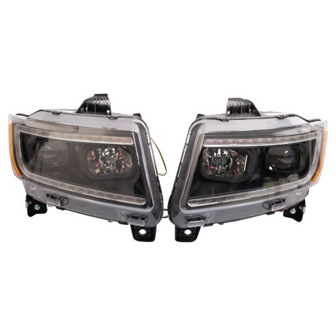 2011-13 Jeep Grand Cherokee with Halogen Headlights Driver & Passenger Side 2 Piece Headlight Set TRQ Performance HLA95194