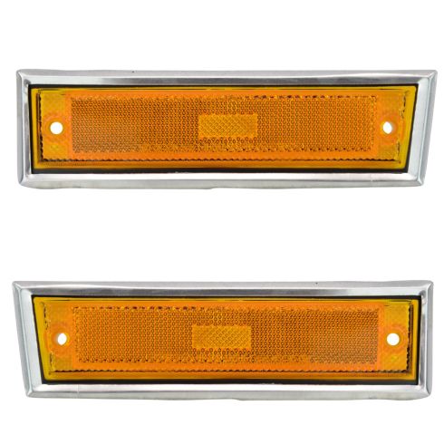 Chevrolet GMC Front Driver & Passenger Side 2 Piece Side Marker Light Set DEPO 1ALPP01003