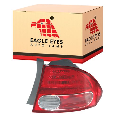 2006-08 Honda Civic Sedan Passenger Side Tail Light Eagle Eyes HD471-U000R