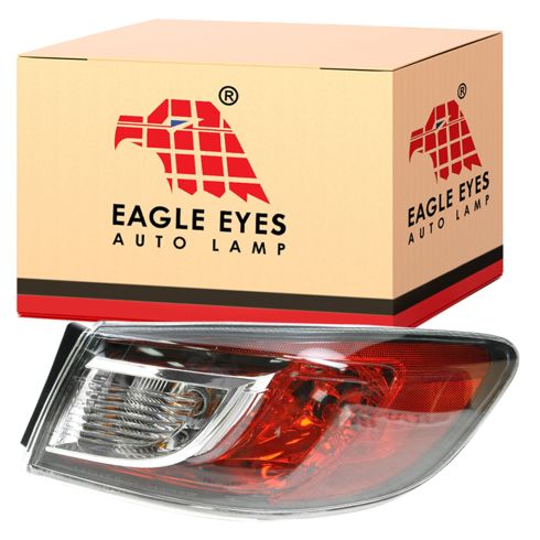 2010-13 Mazda 3 Sedan without LED Lights Passenger Side Outer Tail Light Eagle Eyes MZ255-B100R