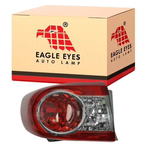 2011-13 Toyota Corolla Japan Built Models (1st VIN Digit J) Driver Side Outer Tail Light Eagle Eyes TY1162-U010L