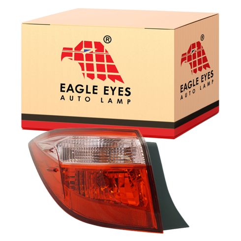 2017-19 Toyota Corolla without LED Reverse Lights Driver Side Quarter Mounted Tail Light Eagle Eyes TY1234-B100L