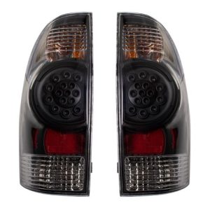 2005-15 Toyota Tacoma Driver & Passenger Side 2 Piece Tail Light Set TRQ Performance LTA90337