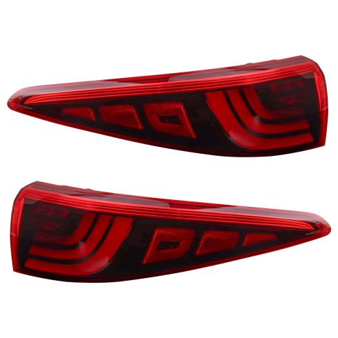 2017-19 Kia Sportage Driver & Passenger Side Outer 2 Piece Tail Light Set DEPO 1ALTP01813
