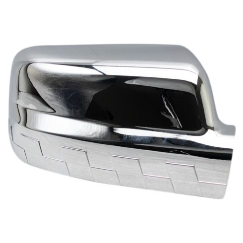2019-21 Ram 1500 Truck Driver & Passenger Side without Mirror Turn Signal 2 Piece Checkered Flag Style Mirror Cap Set TRQ MCA09985