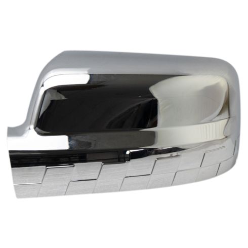 2019-21 Ram 1500 Truck Driver & Passenger Side without Mirror Turn Signal 2 Piece Checkered Flag Style Mirror Cap Set TRQ MCA09985