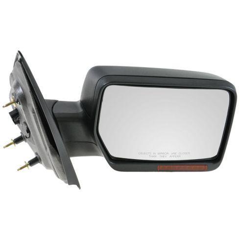 2007-08 Ford F150 Truck Passenger Side Power Heated Textured Black Mirror Power, with Heat, Manual Folding, without Memory TRQ MRA05939