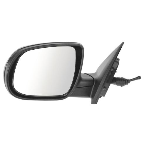 2010-13 Kia Forte Koup Driver Side Manual Remote Paint to Match Mirror with Paint to Match Mirror Cap with Textured Black Mirror Cap DIY Solutions MIR01990