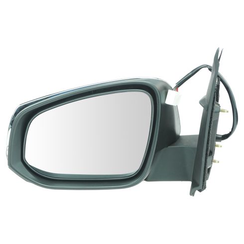 2016-23 Toyota Tacoma Driver Side Power Heated Mirror with Housing Turn Signal, without Blind Spot Indicator, with Chrome Cover TRQ MRA06768