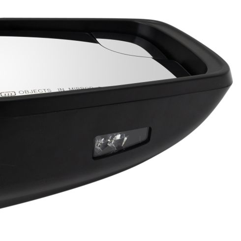 2019-22 Ram 1500 Truck Passenger Side Power Heated Checkered Flag Style Mirror with Matching Driver Side Mirror Cap Power Folding, without Memory, without Blind Spot Indicator TRQ MRA09828