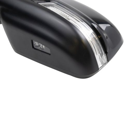 2019-22 Ram 1500 Truck Driver Side Power Heated Checkered Flag Style Mirror with Matching Passenger Side Mirror Cap Power, Power Folding, with Memory, without Blind Spot Indicator, with Smooth Black C
