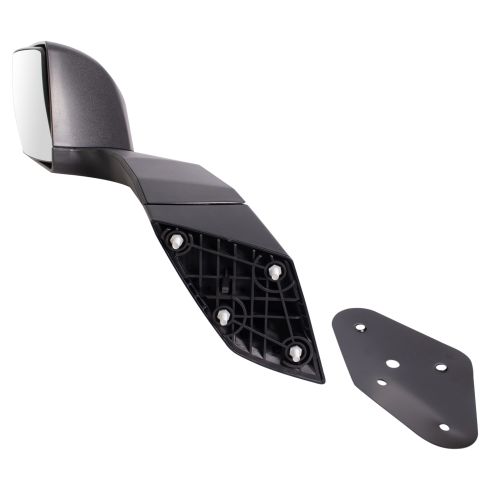 2004-14 Volvo VNL Driver Side without Marker Light Manual Mirror without Heat, Folding, without Puddle Light, with Black Cover TRQ MRA10174