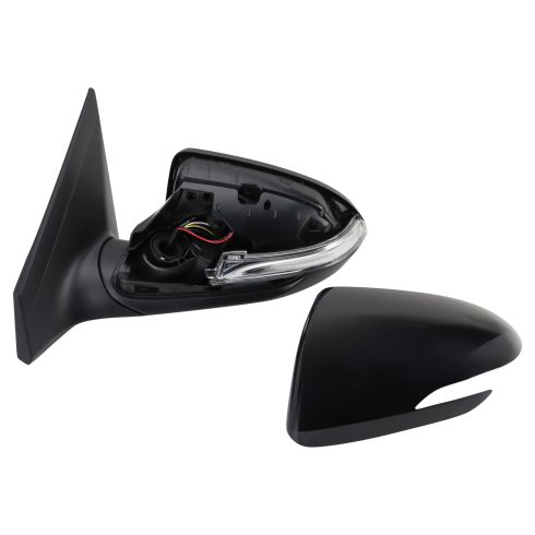2017-18 Hyundai Elantra Korea Built Models (1st VIN Digit K) Driver Side Power Heated Mirror with Heat, without Memory, with Housing Turn Signal TRQ MRA18449