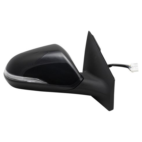 2015-17 Hyundai Sonata Passenger Side Power Heated Mirror without Memory, with Housing Turn Signal, with Blind Spot Indicator, with Gloss Black Cover TRQ MRA08036
