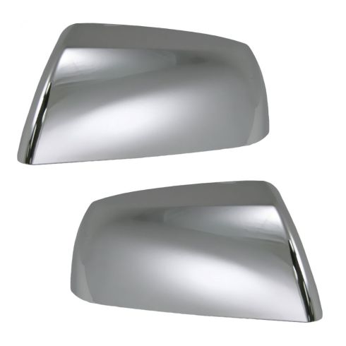 2007-11 Toyota Tundra SR5 Driver & Passenger Side Outer 4 Piece Chrome Mirror Kit TRQ MRA04183