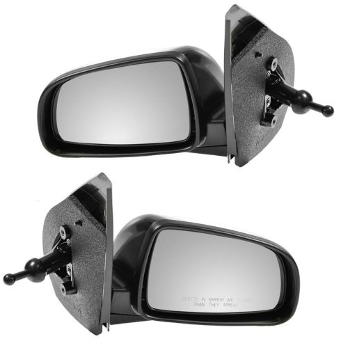 2007-11 Chevrolet Aveo Driver & Passenger Side 2 Piece Manual Remote Without Memory Paint to Match Mirror Set TRQ MRA03855